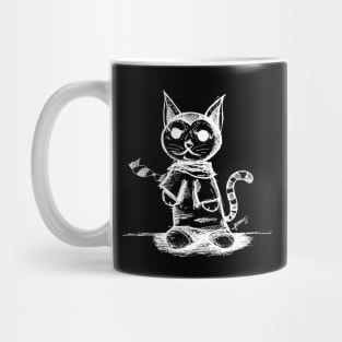 kawaii black cat ecopop Mug